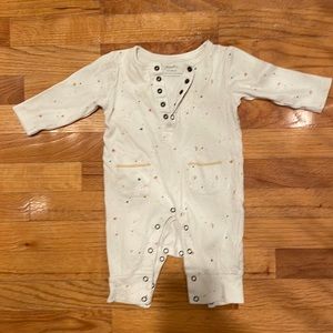 Pehr organic cotton confetti pocket romper, 3-6 months